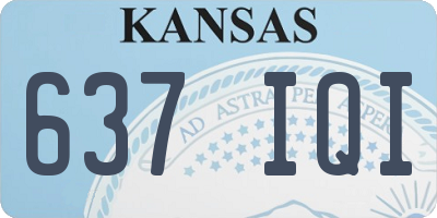 KS license plate 637IQI
