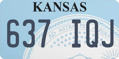 KS license plate 637IQJ