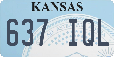 KS license plate 637IQL