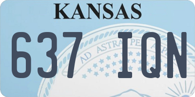 KS license plate 637IQN