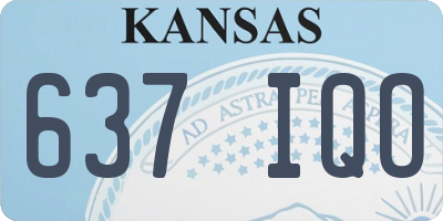 KS license plate 637IQO
