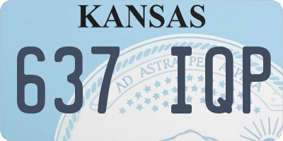 KS license plate 637IQP
