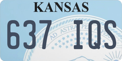 KS license plate 637IQS