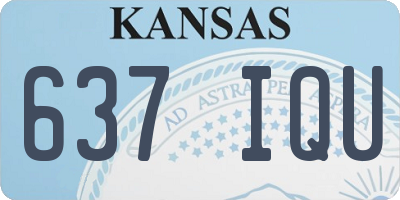 KS license plate 637IQU