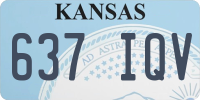 KS license plate 637IQV