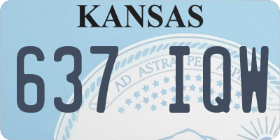 KS license plate 637IQW