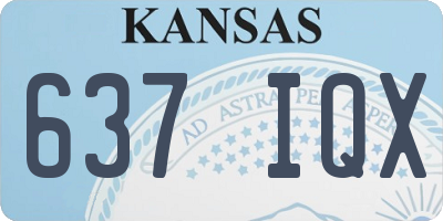 KS license plate 637IQX