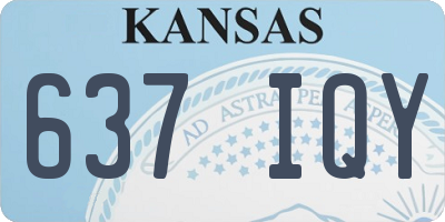 KS license plate 637IQY