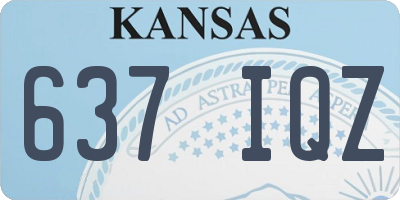 KS license plate 637IQZ