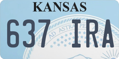KS license plate 637IRA