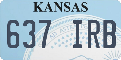 KS license plate 637IRB