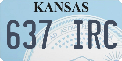 KS license plate 637IRC