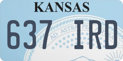 KS license plate 637IRD