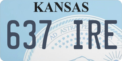 KS license plate 637IRE
