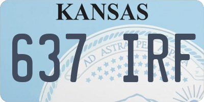 KS license plate 637IRF