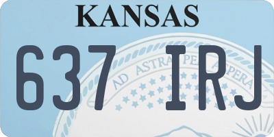 KS license plate 637IRJ