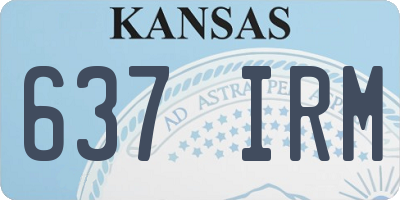 KS license plate 637IRM