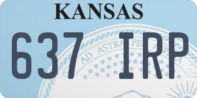 KS license plate 637IRP
