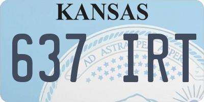 KS license plate 637IRT