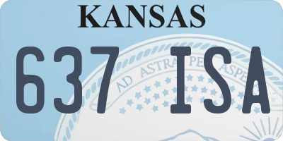 KS license plate 637ISA