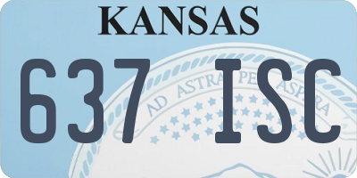 KS license plate 637ISC