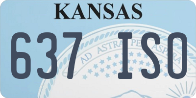 KS license plate 637ISO