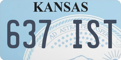 KS license plate 637IST