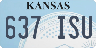 KS license plate 637ISU