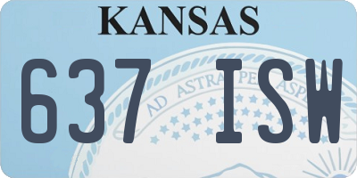 KS license plate 637ISW