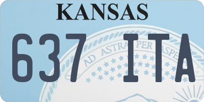KS license plate 637ITA