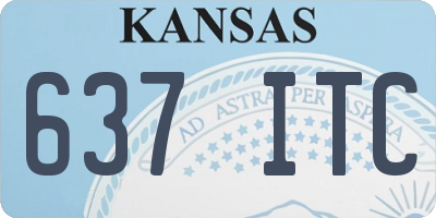 KS license plate 637ITC