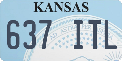 KS license plate 637ITL