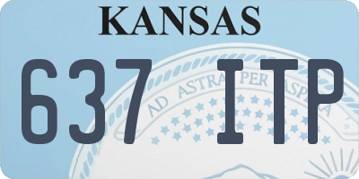 KS license plate 637ITP