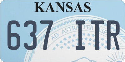 KS license plate 637ITR