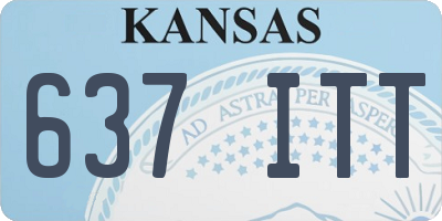 KS license plate 637ITT