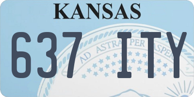 KS license plate 637ITY
