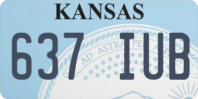 KS license plate 637IUB