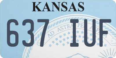KS license plate 637IUF