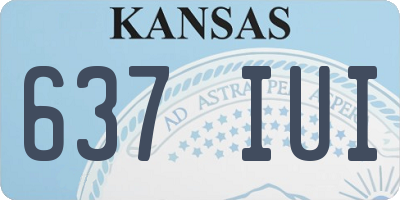 KS license plate 637IUI