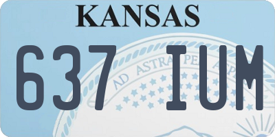 KS license plate 637IUM