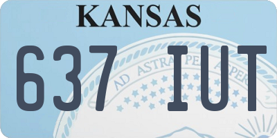 KS license plate 637IUT