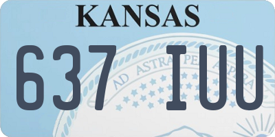 KS license plate 637IUU