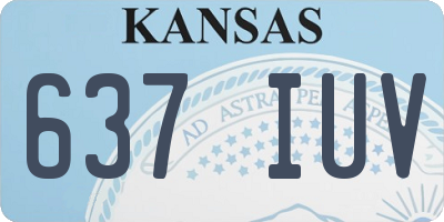 KS license plate 637IUV