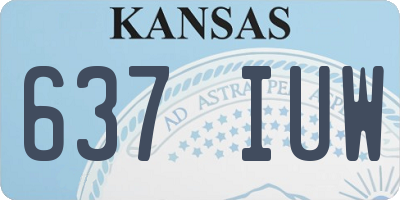 KS license plate 637IUW