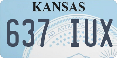 KS license plate 637IUX