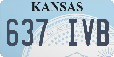 KS license plate 637IVB