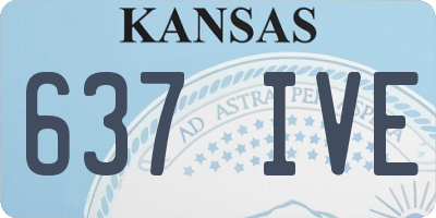 KS license plate 637IVE