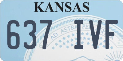 KS license plate 637IVF