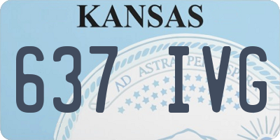 KS license plate 637IVG