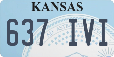 KS license plate 637IVI